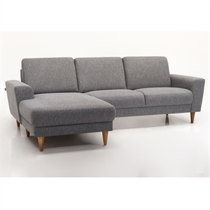 Stamford 2600 sofa med Chaiselong - B 250 x D 163 cm. - Stof Montana Grey